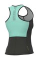 ALÉ Cycling sleeveless jersey - COLOR BLOCK LADY - black/light blue