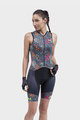 ALÉ Cycling overal - PR-R TATTOO LADY - black/orange/grey/blue/pink