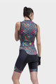 ALÉ Cycling overal - PR-R TATTOO LADY - black/orange/grey/blue/pink