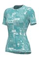 ALÉ Cycling short sleeve t-shirt - BREAK LADY - light blue