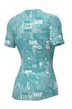 ALÉ Cycling short sleeve t-shirt - BREAK LADY - light blue