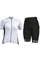 ALÉ Cycling short sleeve jersey and shorts - COLOR BLOCK LADY - white/black