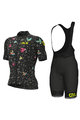 ALÉ Cycling short sleeve jersey and shorts - VERSILIA - black/yellow