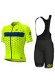 ALÉ Cycling short sleeve jersey and shorts - STARS - black/yellow