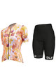 ALÉ Cycling short sleeve jersey and shorts - PR-R AMAZZONIA LADY - white/orange/red/black/bordeaux