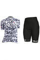 ALÉ Cycling short sleeve jersey and shorts - SOLID RIDE LADY - black/white