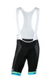 GIORDANA Cycling bib shorts - ASTANA 2019 VERO PRO - black/turquoise
