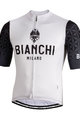 BIANCHI MILANO Cycling short sleeve jersey - PEDASO - black/white