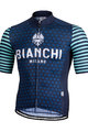 BIANCHI MILANO Cycling short sleeve jersey - DAVOLI - blue/turquoise
