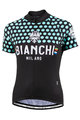 BIANCHI MILANO Cycling short sleeve jersey - CROSIA LADY - blue/black