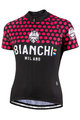 BIANCHI MILANO Cycling short sleeve jersey - CROSIA LADY - pink/black