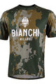 BIANCHI MILANO Cycling short sleeve jersey - POZZILLO MTB - green/brown