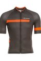 Cycling short sleeve jersey - POLKA  - orange/grey