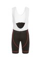 Cycling bib shorts - FLEX - white/black/red
