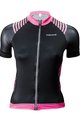 Cycling short sleeve jersey - SHARP LADY - black/pink