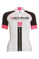 BIEMME Cycling short sleeve jersey - IDENTITY18 LADY - black/white/pink