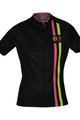 Cycling short sleeve jersey - ITEM TWO LADY - yellow/black/pink