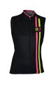 Cycling sleeveless jersey - ITEM TWO LADY - pink/black/yellow