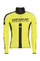 BIEMME Cycling winter long sleeve jersey - JAMPA™ 2.0 WINTER - black/yellow