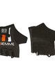 Cycling fingerless gloves - STRAPS - black/orange/white