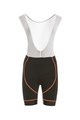 Cycling bib shorts - FLEX LADY - orange/white/black