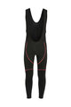 Cycling long bib trousers - FLEX WINTER - red/black