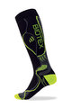 BIOTEX Cycling knee-socks - RACE THERMOLITE - black/yellow