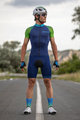 BIOTEX Cycling short sleeve jersey - SMART - blue/green