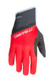 CASTELLI Cycling long-finger gloves - SCALDA PRO - red/black