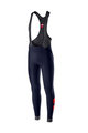 CASTELLI Cycling long bib trousers - VELOCISSIMO 4 WINTER - blue
