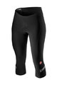 CASTELLI Cycling 3/4 lenght shorts without bib - VELOCISSIMA 2 LADY - black