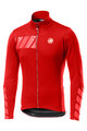 CASTELLI Cycling thermal jacket - RADDOPPIA 2 - red
