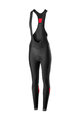 CASTELLI Cycling long bib trousers - VELOCISSIMA LADY WNT - black/red