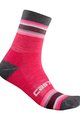 CASTELLI Cyclingclassic socks - STRISCIA 13 WINTER - pink