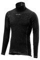 CASTELLI Cycling long sleeve t-shirt - FLANDERS WARM NECK - black