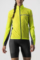 CASTELLI Cycling windproof jacket - SQUADRA STRECH LADY - yellow