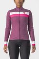 CASTELLI Cycling winter long sleeve jersey - VOLARE LADY WINTER - white/cyclamen