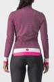 CASTELLI Cycling winter long sleeve jersey - VOLARE LADY WINTER - white/cyclamen