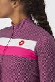 CASTELLI Cycling winter long sleeve jersey - VOLARE LADY WINTER - white/cyclamen