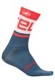 CASTELLI Cyclingclassic socks - FREE KIT 13 - red/light blue/white/blue