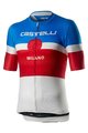 CASTELLI Cycling short sleeve jersey - MILANO - white/blue/red