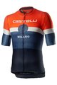CASTELLI Cycling short sleeve jersey - MILANO - orange/blue/black