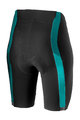 CASTELLI Cycling shorts without bib - VELOCISSIMA 2 LADY - turquoise/black