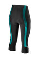 CASTELLI Cycling 3/4 lenght shorts without bib - VELOCISSIMA 2 LADY - turquoise/black