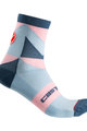 CASTELLI Cyclingclassic socks - UNLIMITED W LADY - pink/light blue/grey