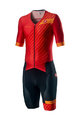 CASTELLI Cycling skinsuit - FREE SANREMO 2 - red/black