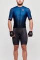 CASTELLI Cycling short sleeve jersey and shorts - AERO RACE - blue/grey