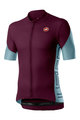 CASTELLI Cycling short sleeve jersey - ENTRATA V - bordeaux/light blue
