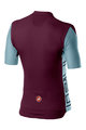 CASTELLI Cycling short sleeve jersey - ENTRATA V - bordeaux/light blue