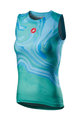 CASTELLI Cycling sleeve less t-shirt - PRO MESH W LADY - turquoise/blue